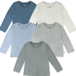 5-Pack Organic Cotton Long Sleeve T-Shirts