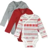 3-Pack Organic Cotton Long Sleeve Side-Snap Bodysuits