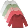 5-Pack Organic Cotton Long Sleeve T-Shirts