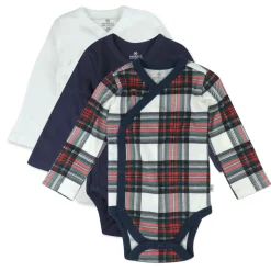 3-Pack Organic Cotton Long Sleeve Side-Snap Bodysuits