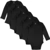 5-Pack Organic Cotton Long Sleeve Bodysuits