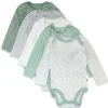 5-Pack Organic Cotton Long Sleeve Bodysuits