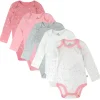 5-Pack Organic Cotton Long Sleeve Bodysuits