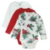 3-Pack Organic Cotton Long Sleeve Side-Snap Bodysuits