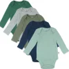 5-Pack Organic Cotton Long Sleeve Bodysuits
