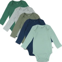 5-Pack Organic Cotton Long Sleeve Bodysuits