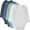 5-Pack Organic Cotton Long Sleeve Bodysuits