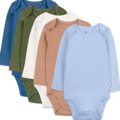 5-Pack Organic Cotton Long Sleeve Bodysuits