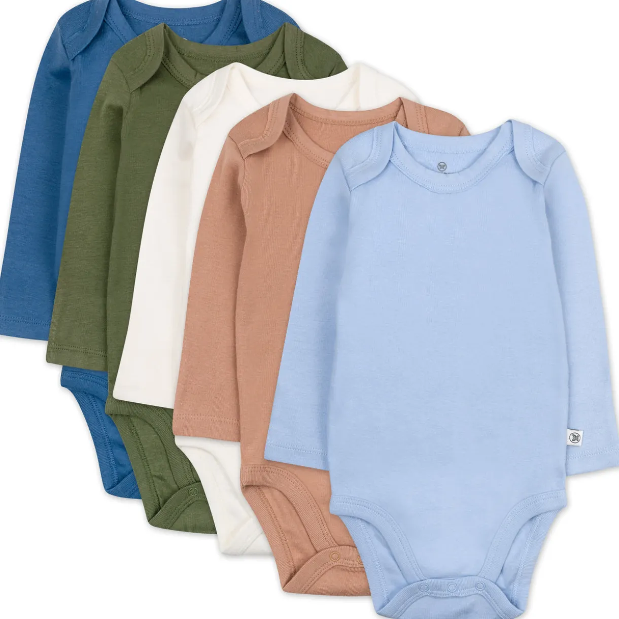 5-Pack Organic Cotton Long Sleeve Bodysuits