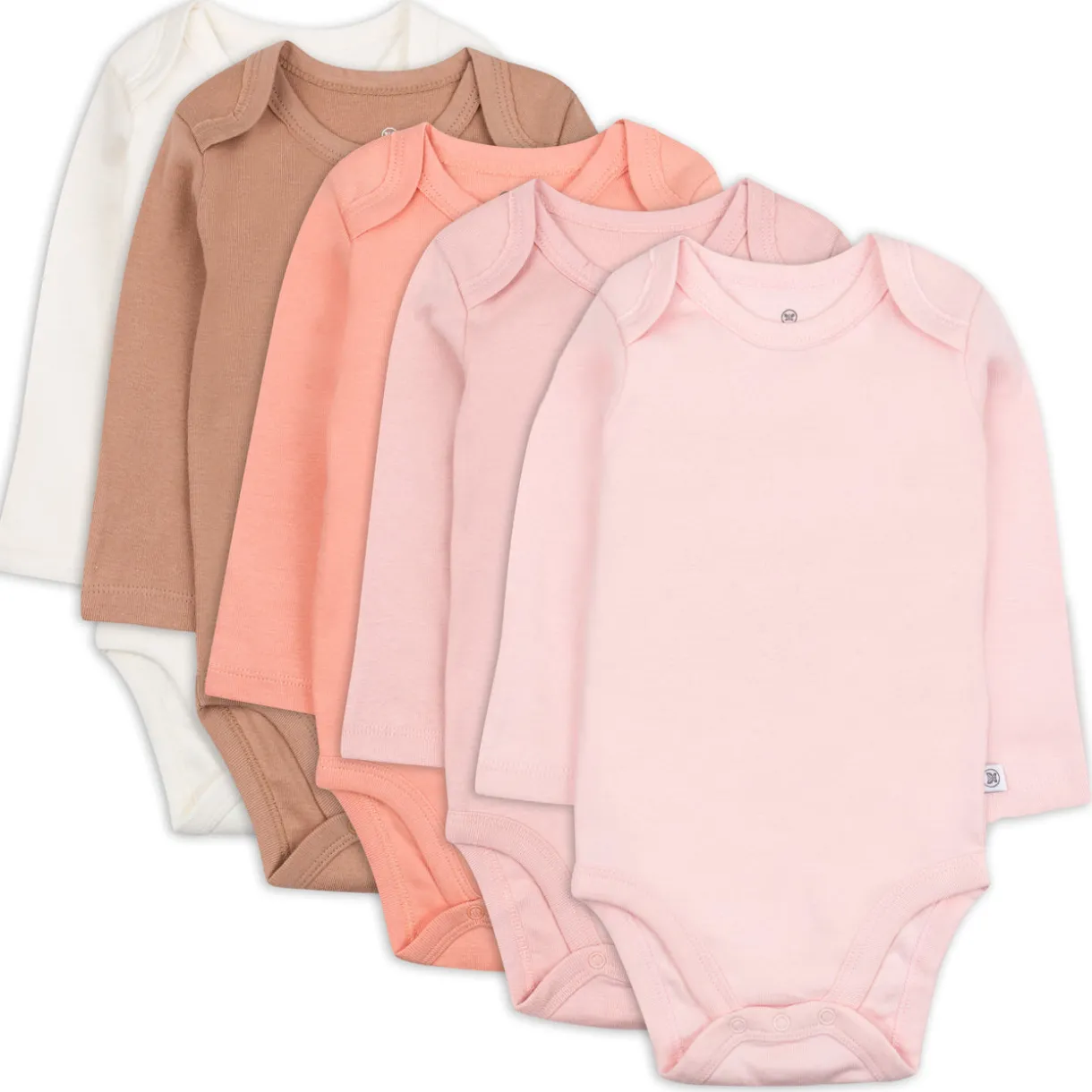 5-Pack Organic Cotton Long Sleeve Bodysuits