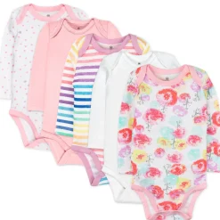5-Pack Organic Cotton Long Sleeve Bodysuits