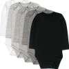 5-Pack Organic Cotton Long Sleeve Bodysuits