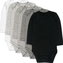 5-Pack Organic Cotton Long Sleeve Bodysuits