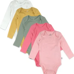 5-Pack Organic Cotton Long Sleeve Bodysuits