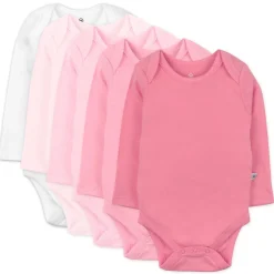 5-Pack Organic Cotton Long Sleeve Bodysuits