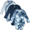 3-Pack Organic Cotton Long Sleeve Side-Snap Bodysuits