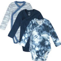 3-Pack Organic Cotton Long Sleeve Side-Snap Bodysuits