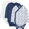 3-Pack Organic Cotton Long Sleeve Side-Snap Bodysuits
