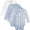 3-Pack Organic Cotton Long Sleeve Side-Snap Bodysuits