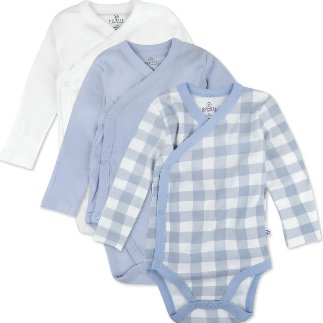 3-Pack Organic Cotton Long Sleeve Side-Snap Bodysuits