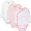 3-Pack Organic Cotton Long Sleeve Side-Snap Bodysuits