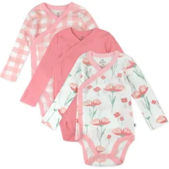 3-Pack Organic Cotton Long Sleeve Side-Snap Bodysuits