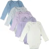 5-Pack Organic Cotton Long Sleeve Bodysuits