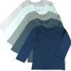 5-Pack Organic Cotton Long Sleeve T-Shirts