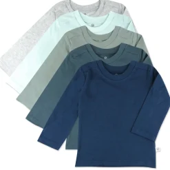 5-Pack Organic Cotton Long Sleeve T-Shirts