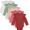 5-Pack Organic Cotton Long Sleeve Bodysuits