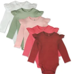 5-Pack Organic Cotton Long Sleeve Bodysuits
