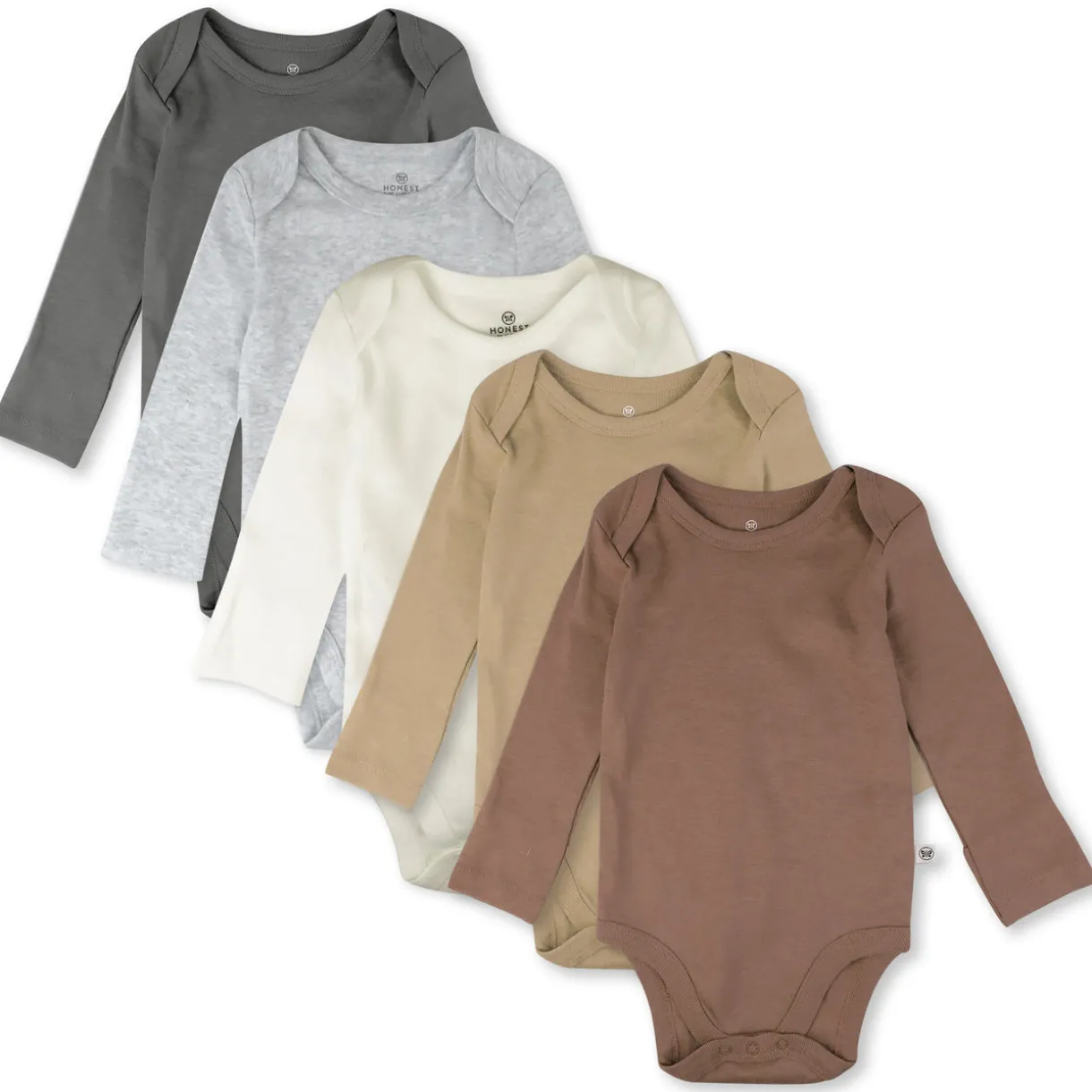 5-Pack Organic Cotton Long Sleeve Bodysuits