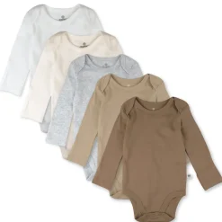 5-Pack Organic Cotton Long Sleeve Bodysuits