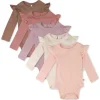 5-Pack Organic Cotton Long Sleeve Bodysuits