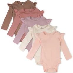 5-Pack Organic Cotton Long Sleeve Bodysuits