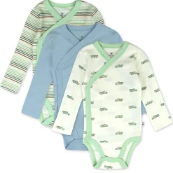 3-Pack Organic Cotton Long Sleeve Side-Snap Bodysuits