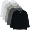 5-Pack Organic Cotton Long Sleeve T-Shirts