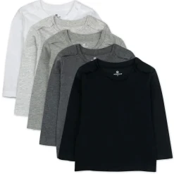 5-Pack Organic Cotton Long Sleeve T-Shirts