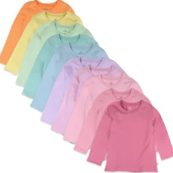 10-Pack Organic Cotton Long Sleeve T-Shirts