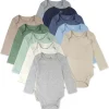 10-Pack Organic Cotton Long Sleeve Bodysuits