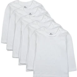 5-Pack Organic Cotton Long Sleeve T-Shirts