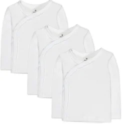 3-Pack Organic Cotton Long Sleeve Side-Snap Side-Snap Tops