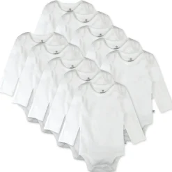 10-Pack Organic Cotton Long Sleeve Bodysuits