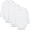 3-Pack Organic Cotton Long Sleeve Side-Snap Bodysuits