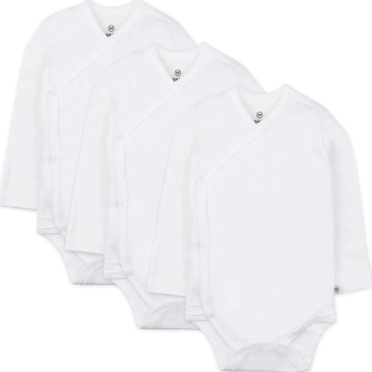 3-Pack Organic Cotton Long Sleeve Side-Snap Bodysuits