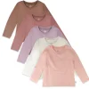 5-Pack Organic Cotton Long Sleeve T-Shirts
