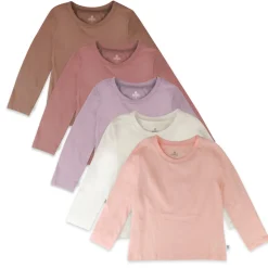 5-Pack Organic Cotton Long Sleeve T-Shirts