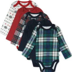 5-Pack Organic Cotton Long Sleeve Bodysuits