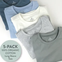 5-Pack Organic Cotton Long Sleeve T-Shirts