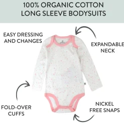 5-Pack Organic Cotton Long Sleeve Bodysuits